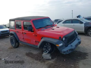 2022 Jeep Wrangler Unlimited Sport S with VIN 1C4HJXDG1NW144404, listed as a IAAI auction lot 41690330 with 48,542 mi miles and . Bid and sale history available at DreamBid. Image 14.