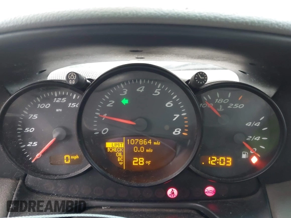 2003 Porsche Boxster with VIN WP0CA29813U621288, listed as a IAAI auction lot 41471740 with 107,864 mi miles. Bid and sale history available at carsss.com. Image 7.