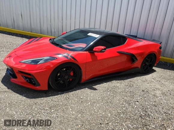 2020 Chevrolet Corvette 2LT with VIN 1G1Y72D48L5000755, listed as a Copart auction lot 55525194 with 28,030 mi miles and Salvage Title. Bid and sale history available at carsss.com. Image 1.