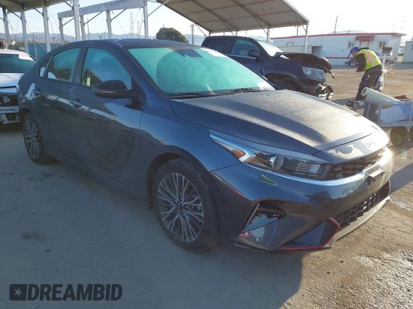 2023 Kia Forte GT-Line with VIN 3KPF54AD4PE529859, listed as a IAAI auction lot 41949900 with 25,908 mi miles. Bid and sale history available at carsss.com. Image 1.