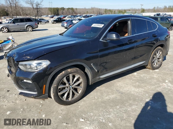 2019 BMW X4 xDrive30i with VIN 5UXUJ3C50KLG51848, listed as a Copart auction lot 43208485 with 130,340 mi miles and Salvage Title. Bid and sale history available at carsss.com. Image 1.