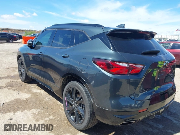 2019 Chevrolet Blazer RS with VIN 3GNKBJRS3KS623175, listed as a IAAI auction lot 42211655 with 85,266 mi miles and . Bid and sale history available at DreamBid. Image 3.