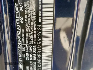 2021 Mercedes-Benz C 300 with VIN W1KWF8EB1MR642624, listed as a Copart auction lot 46552065 with 25,127 mi miles and Salvage Title. Bid and sale history available at carsss.com. Image 13.