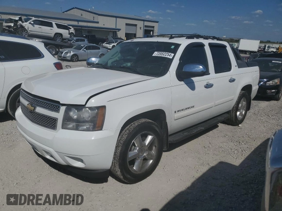 2007 Chevrolet Avalanche LT w/3LT with VIN 3GNFK12337G289454, listed as a Copart auction lot 72052254 with 137,930 mi miles and Salvage Title. Bid and sale history available at carsss.com. Image 1.