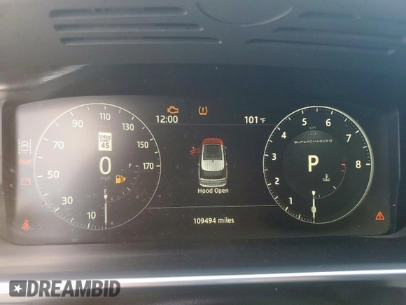 2017 Land Rover Range Rover with VIN SALGS2FE2HA353555, listed as a Copart auction lot 62909565 with 109,494 mi miles and Clean title. Bid and sale history available at DreamBid. Image 9.