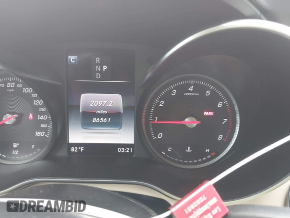 2019 Mercedes-Benz GLC 300 with VIN WDC0G4JB6KV185786, listed as a IAAI auction lot 42472450 with 86,561 mi miles and . Bid and sale history available at DreamBid. Image 7.