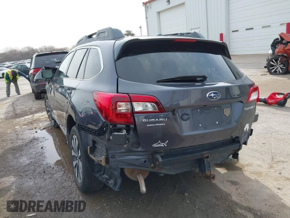 2015 Subaru Outback Limited with VIN 4S4BSBJC7F3243900, listed as a IAAI auction lot 41870108 with 171,681 mi miles and . Bid and sale history available at DreamBid. Image 3.