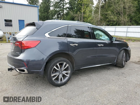 2019 Acura MDX w/Advance Pkg with VIN 5J8YD4H82KL003560, listed as a Copart auction lot 52240125 with 101,709 mi miles and Salvage Title. Bid and sale history available at carsss.com. Image 3.