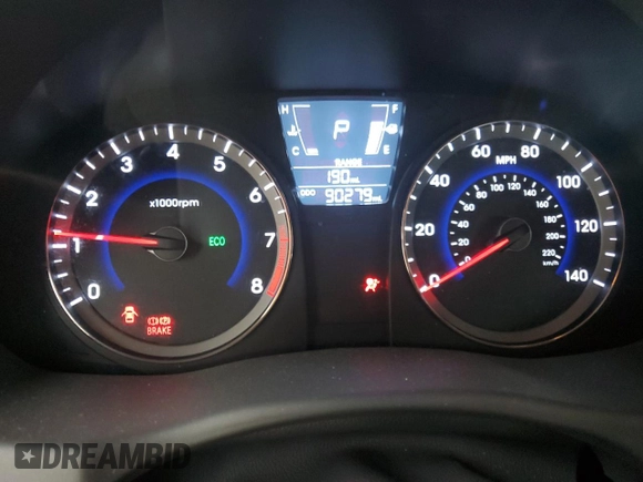2014 Hyundai Accent GLS with VIN KMHCT4AE8EU643620, listed as a Copart auction lot 53852525 with 90,279 mi miles and Salvage Title. Bid and sale history available at carsss.com. Image 9.
