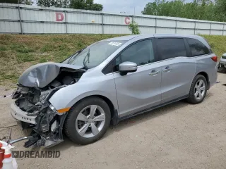 2019 Honda Odyssey EX-L z VIN 5FNRL6H78KB133385, wystawiony jako Copart lot #59184405 z przebiegiem Nie podano mil oraz Czysty tytuł • Clean title. Historia ofert i sprzedaży dostępna na DreamBid. Obrazek 1.