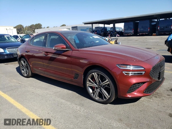2024 Genesis G70 2.5T with VIN KMTG34SC0RU137404, listed as a Copart auction lot 74954264 with 2,500 mi miles and Salvage Title. Bid and sale history available at carsss.com. Image 4.