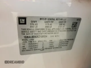 2014 Chevrolet Equinox LT with VIN 1GNALBEK2EZ108034, listed as a Copart auction lot 51380865 with 146,362 mi miles and Clean Title. Bid and sale history available at DreamBid. Image 12.