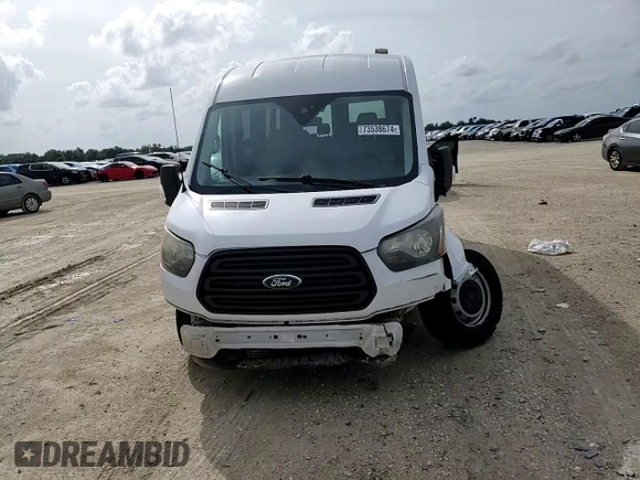 2017 Ford Transit XL with VIN 1FBAX2CV6HKB32588, listed as a Copart auction lot 73538674 with Not provided miles and Salvage title. Bid and sale history available at DreamBid. Image 12.