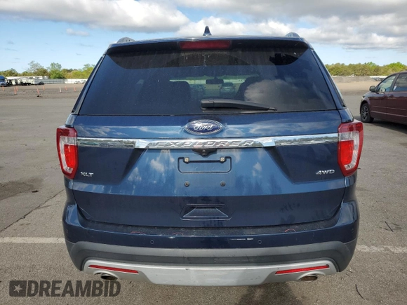 2017 Ford Explorer XLT with VIN 1FM5K8D8XHGD09035, listed as a Copart auction lot 56655445 with 73,643 mi miles and Salvage title. Bid and sale history available at DreamBid. Image 6.