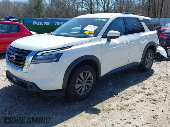 2023 Nissan Pathfinder SV z VIN 5N1DR3BC4PC243511, wystawiony jako IAAI lot #41742729 z przebiegiem 43 909 mil mil oraz . Historia ofert i sprzedaży dostępna na DreamBid. Obrazek 18.