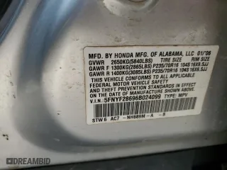 2006 Honda Pilot EX-L with RES with VIN 5FNYF28696B024099, listed as a Copart auction lot 50570925 with 0 mi miles and Salvage Title. Bid and sale history available at carsss.com. Image 15.