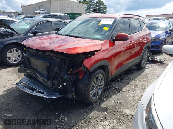 2023 Kia Seltos S with VIN KNDEU2AA1P7432837, listed as a IAAI auction lot 42213801 with 34,820 mi miles and . Bid and sale history available at DreamBid. Image 2.