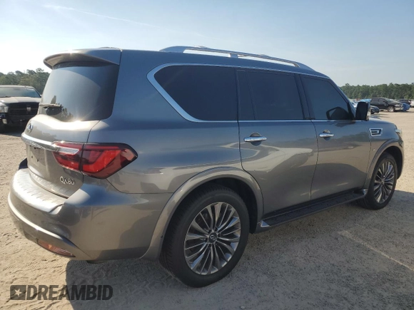 2018 Infiniti QX80 with VIN JN8AZ2NC1J9441260, listed as a Copart auction lot 67127054 with 132,043 mi miles and Salvage Title. Bid and sale history available at carsss.com. Image 3.