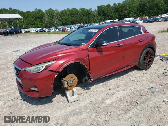 2017 Infiniti QX30 Sport with VIN SJKCH5CP8HA023671, listed as a Copart auction lot 58392695 with 113,602 mi miles and Salvage title. Bid and sale history available at DreamBid. Image 1.