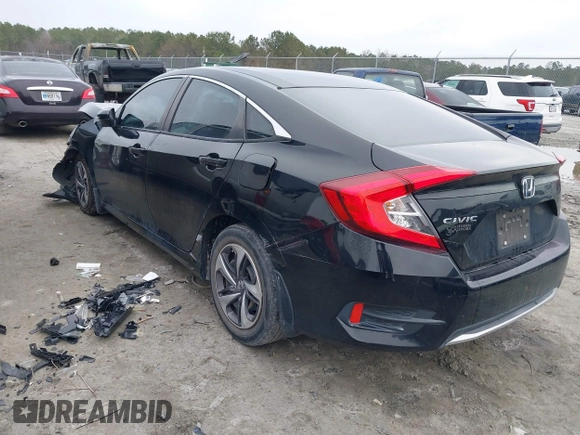 2020 Honda Civic Sedan LX with VIN 19XFC2F60LE015313, listed as a IAAI auction lot 41461207 with 58,276 mi miles. Bid and sale history available at carsss.com. Image 3.