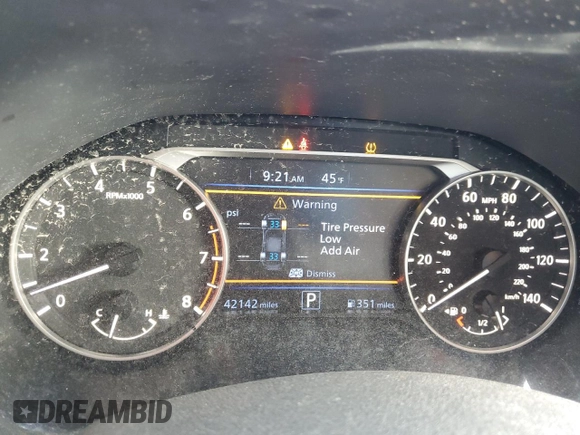 2022 Nissan Altima SV with VIN 1N4BL4DW6NN367779, listed as a Copart auction lot 46470605 with 42,142 mi miles and Salvage Title. Bid and sale history available at DreamBid. Image 9.