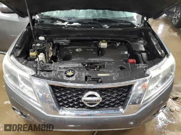 2015 Nissan Pathfinder Platinum with VIN 5N1AR2MN9FC616004, listed as a Copart auction lot 49811145 with 104,219 mi miles and Salvage Title. Bid and sale history available at DreamBid. Image 11.
