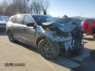 2024 Acura MDX w/A-Spec Package with VIN 5J8YE1H04RL019730, listed as a Copart auction lot 48106455 with 0 mi miles and Salvage Title. Bid and sale history available at carsss.com. Image 4.