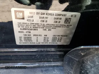 2020 Buick Encore GX Essence with VIN KL4MMFSL3LB128610, listed as a Copart auction lot 47256295 with 27,893 mi miles and Salvage title. Bid and sale history available at DreamBid. Image 15.