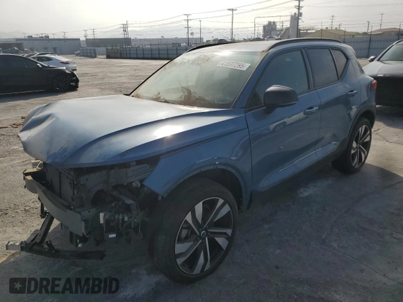 2024 Volvo XC40 Plus Dark Theme with VIN YV4L12UL9R2257599, listed as a Copart auction lot 41537295 with 10,323 mi miles and Salvage title. Bid and sale history available at DreamBid. Image 1.