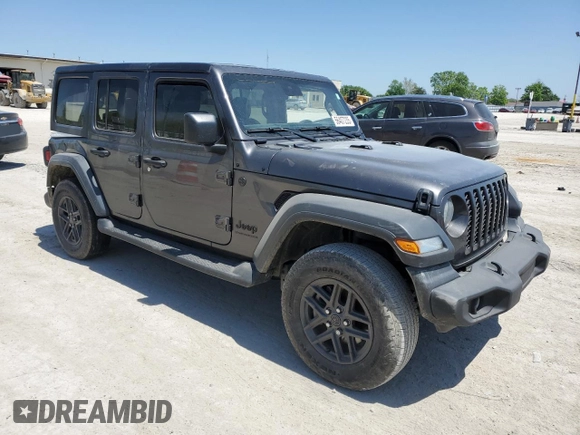 2024 Jeep Wrangler Sport S with VIN 1C4PJXDN4RW102311, listed as a Copart auction lot 56407235 with 23,851 mi miles and Salvage title. Bid and sale history available at DreamBid. Image 4.
