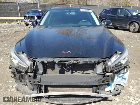 2016 Infiniti Q50 2.0t Premium with VIN JN1CV7AR9GM253313, listed as a Copart auction lot 50924685 with 53,965 mi miles and Salvage Title. Bid and sale history available at carsss.com. Image 5.