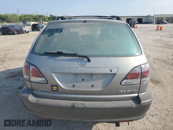 2001 Lexus RX 300 with VIN JTJHF10U910192723, listed as a Copart auction lot 66201614 with 0 mi miles and Salvage Title. Bid and sale history available at carsss.com. Image 6.