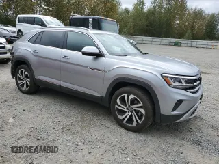 2022 Volkswagen Atlas SEL with VIN 1V2BE2CA3NC203446, listed as a Copart auction lot 70006024 with 28,356 mi miles and Salvage title. Bid and sale history available at DreamBid. Image 4.