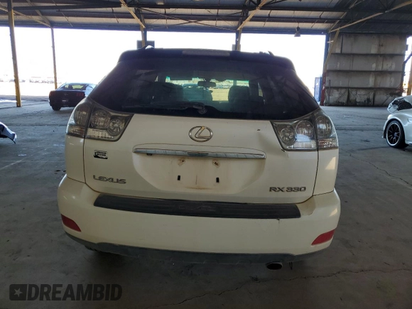 2006 Lexus RX 330 with VIN JTJGA31U160064553, listed as a Copart auction lot 61776525 with 152,663 mi miles and Salvage title. Bid and sale history available at DreamBid. Image 6.