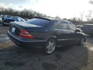2001 Mercedes-Benz S-Class with VIN WDBNG70J11A203069, listed as a Copart auction lot 84256714 with 0 mi miles and Salvage Title. Bid and sale history available at carsss.com. Image 3.