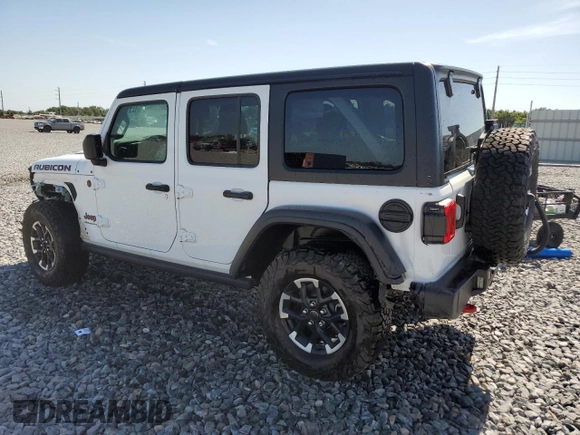 2025 Jeep Wrangler Rubicon with VIN 1C4PJXFN2SW525858, listed as a Copart auction lot 57415905 with 7,802 mi miles and Salvage title. Bid and sale history available at DreamBid. Image 2.
