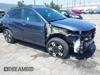 2024 Hyundai Kona SEL with VIN KM8HB3AB1RU057856, listed as a IAAI auction lot 42095258 with 9,928 mi miles. Bid and sale history available at carsss.com. Image 1.