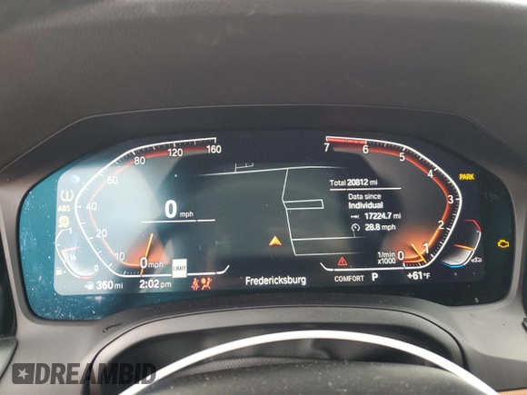 2021 BMW 4 Series 430i with VIN WBA23AT04MCG07881, listed as a Copart auction lot 85674914 with 20,812 mi miles and Salvage title. Bid and sale history available at DreamBid. Image 9.
