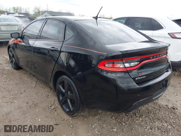2015 Dodge Dart SXT with VIN 1C3CDFBB9FD227969, listed as a IAAI auction lot 42103198 with 174,022 mi miles. Bid and sale history available at carsss.com. Image 3.