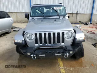 2020 Jeep Wrangler Unlimited Sahara with VIN 1C4HJXEG7LW297722, listed as a Copart auction lot 55295025 with 69,064 mi miles and Salvage title. Bid and sale history available at DreamBid. Image 5.