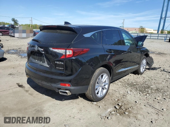 2023 Acura RDX with VIN 5J8TC2H34PL025010, listed as a Copart auction lot 52358434 with 0 mi miles and Salvage Title. Bid and sale history available at carsss.com. Image 3.