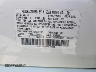 2014 Infiniti Q50 Sport with VIN JN1BV7AP7EM679296, listed as a IAAI auction lot 41834654 with 126,337 mi miles and . Bid and sale history available at DreamBid. Image 9.