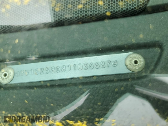 2001 Volvo V70 with VIN YV1SZ58D811036687, listed as a Copart auction lot 60785155 with Not provided miles and Salvage title. Bid and sale history available at DreamBid. Image 12.