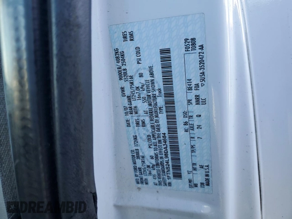 2008 Ford Econoline Cargo Commercial with VIN 1FTNS24L98DA34684, listed as a Copart auction lot 46922115 with 90,471 mi miles and Salvage Title. Bid and sale history available at DreamBid. Image 13.