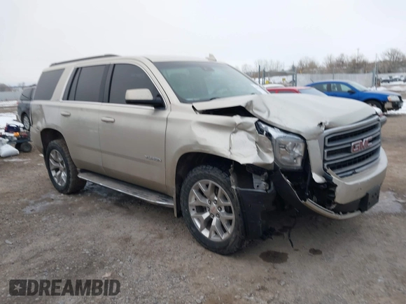 2015 GMC Yukon SLT z VIN 1GKS2BKC6FR655777, wystawiony jako IAAI lot #40982330 z przebiegiem 120 627 mil mil oraz . Historia ofert i sprzedaży dostępna na DreamBid. Obrazek 1.