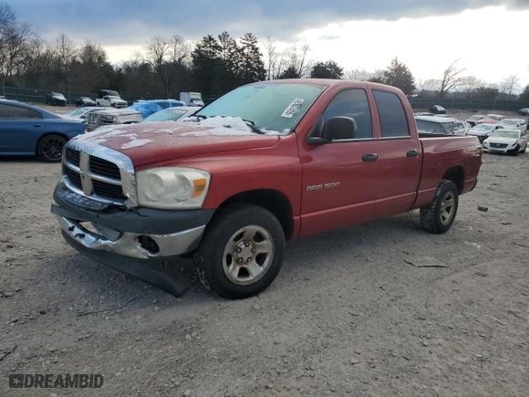 2007 Dodge Ram 1500 SLT with VIN 1D7HA18PX7J520482, listed as a Copart auction lot 45357495 with 158,176 mi miles and Salvage Title. Bid and sale history available at carsss.com. Image 1.