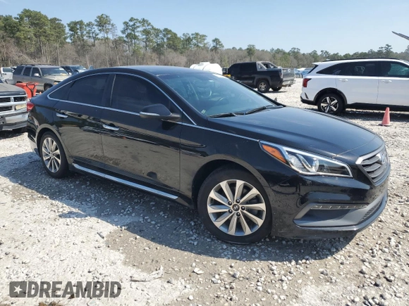 2017 Hyundai Sonata Sport with VIN 5NPE34AF7HH569322, listed as a Copart auction lot 47185725 with 118,954 mi miles and Clean Title. Bid and sale history available at DreamBid. Image 4.