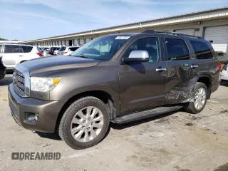 2008 Toyota Sequoia Platinum with VIN 5TDZY67A78S013175, listed as a Copart auction lot 60827084 with 25 mi miles and Salvage Title. Bid and sale history available at carsss.com. Image 1.