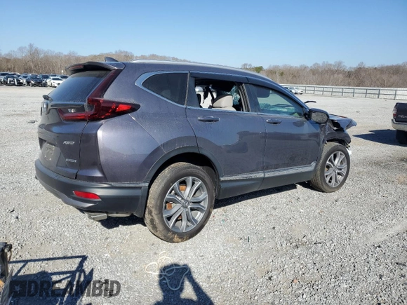 2022 Honda CR-V Touring with VIN 7FARW2H91NE045871, listed as a Copart auction lot 88397855 with 0 mi miles and Salvage Title. Bid and sale history available at carsss.com. Image 3.