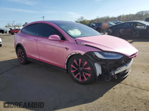 2023 Tesla Model X with VIN 7SAXCBE58PF366762, listed as a Copart auction lot 54133945 with Not Provided miles and Salvage Title. Bid and sale history available at DreamBid. Image 4.
